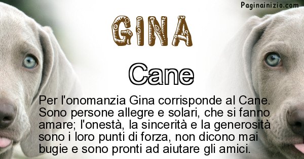 Gina - Animale associato al nome Gina