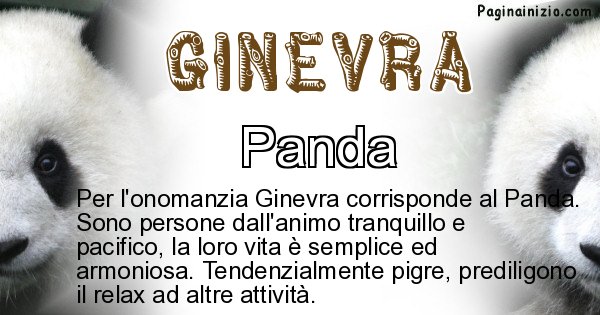 Ginevra - Animale associato al nome Ginevra