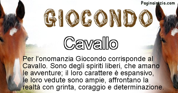 Giocondo - Animale associato al nome Giocondo