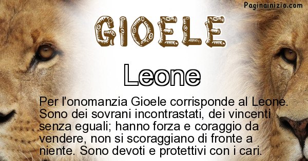 Gioele - Animale associato al nome Gioele