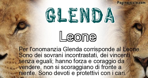 Glenda - Animale associato al nome Glenda
