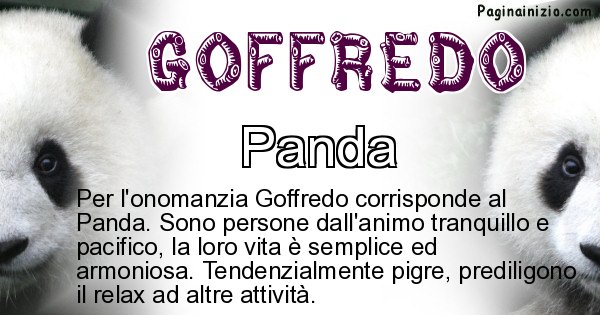 Goffredo - Animale associato al nome Goffredo