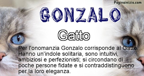 Gonzalo - Animale associato al nome Gonzalo