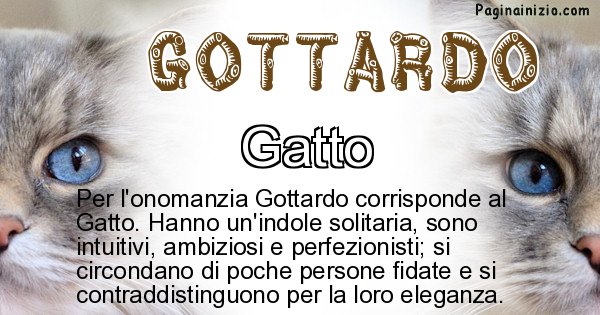 Gottardo - Animale associato al nome Gottardo