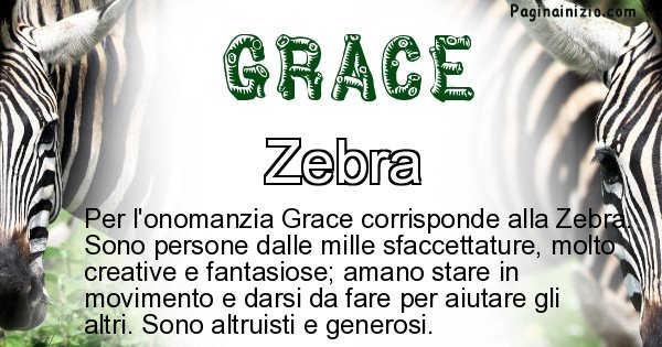 Grace - Animale associato al nome Grace