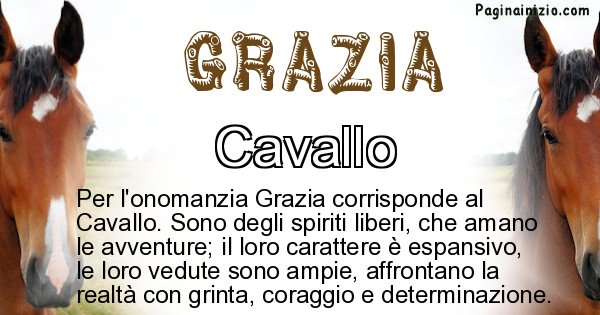 Grazia - Animale associato al nome Grazia