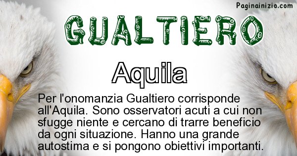 Gualtiero - Animale associato al nome Gualtiero