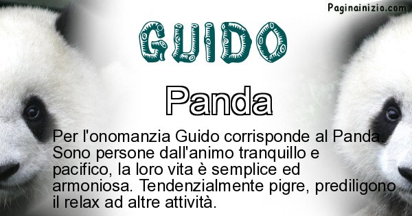 Guido - Animale associato al nome Guido