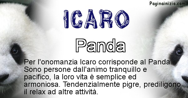 Icaro - Animale associato al nome Icaro