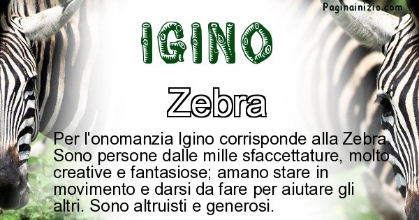 Igino - Animale associato al nome Igino