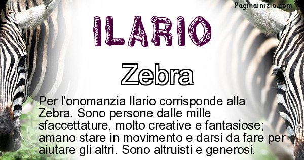 Ilario - Animale associato al nome Ilario