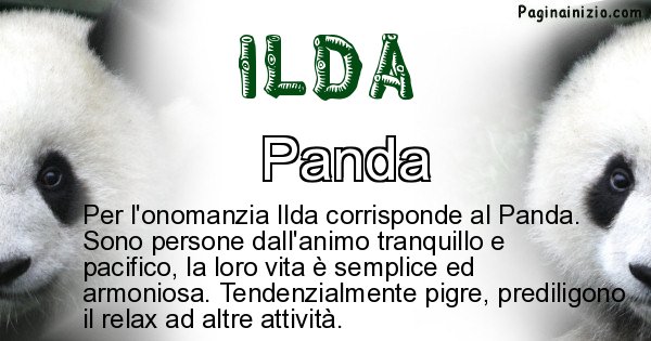 Ilda - Animale associato al nome Ilda