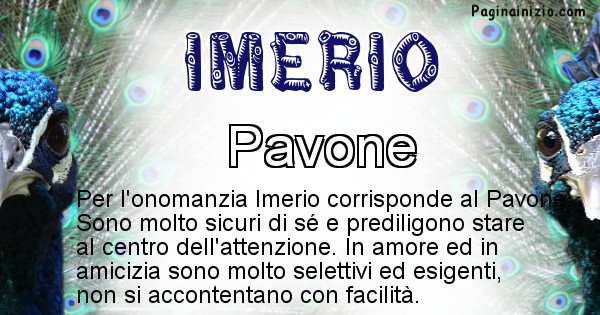 Imerio - Animale associato al nome Imerio