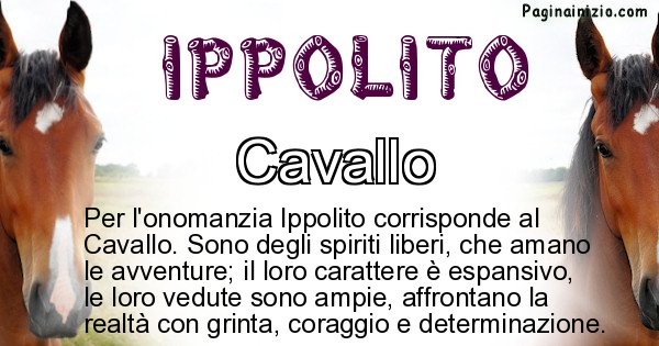 Ippolito - Animale associato al nome Ippolito