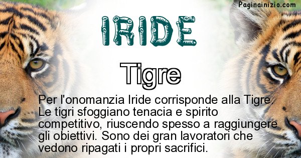 Iride - Animale associato al nome Iride
