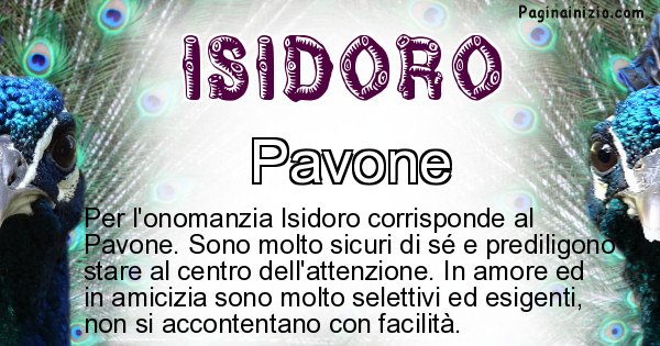 Isidoro - Animale associato al nome Isidoro