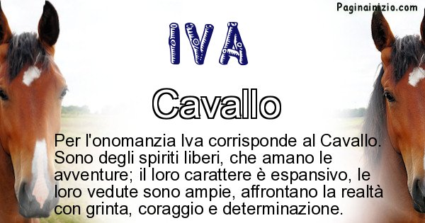 Iva - Animale associato al nome Iva