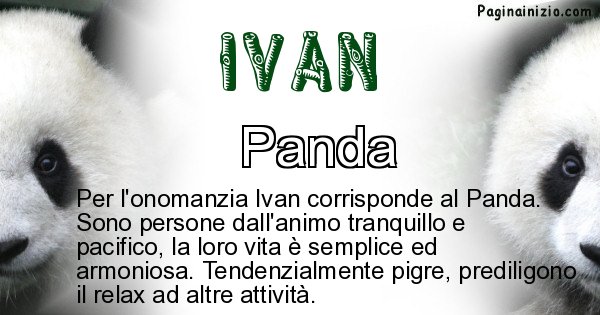 Ivan - Animale associato al nome Ivan