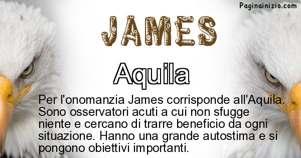 James - Animale associato al nome James