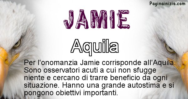 Jamie - Animale associato al nome Jamie