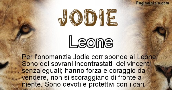 Jodie - Animale associato al nome Jodie