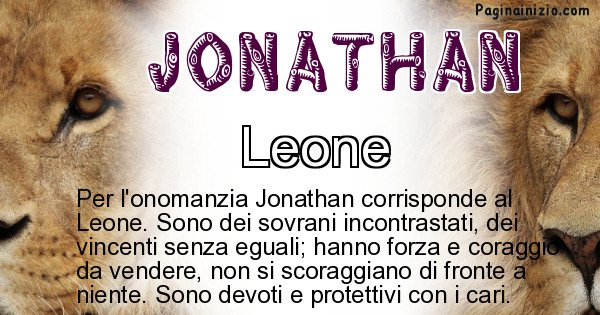 Jonathan - Animale associato al nome Jonathan