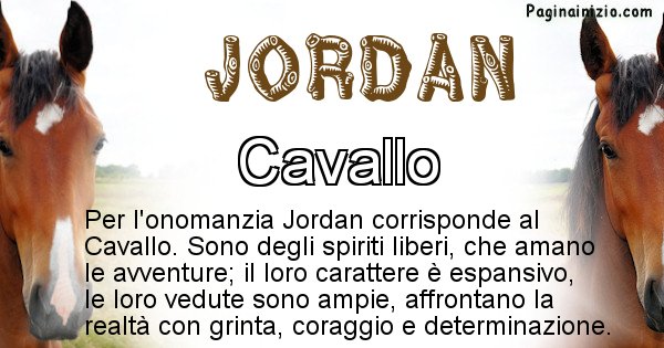 Jordan - Animale associato al nome Jordan