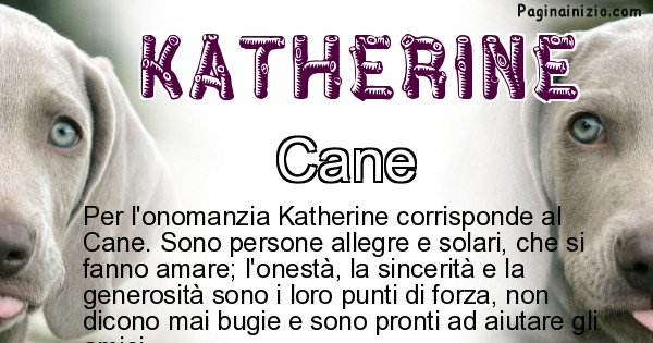 Katherine - Animale associato al nome Katherine