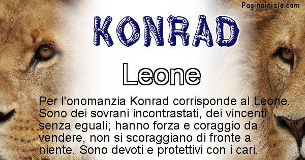 Konrad - Animale associato al nome Konrad