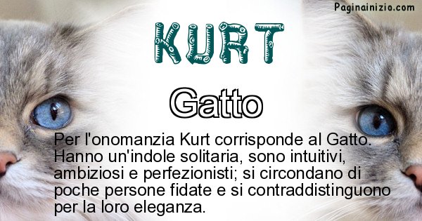 Kurt - Animale associato al nome Kurt