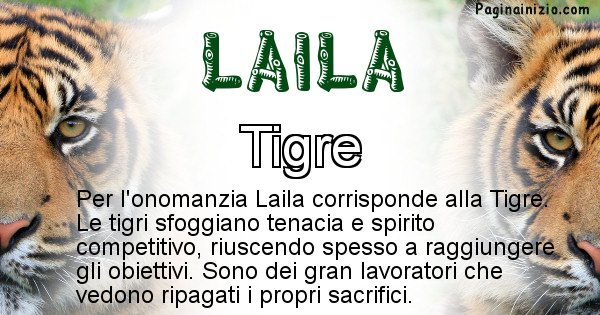 Laila - Animale associato al nome Laila