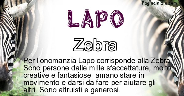 Lapo - Animale associato al nome Lapo