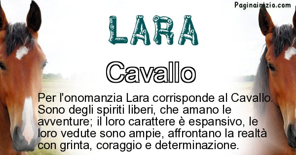 Lara - Animale associato al nome Lara