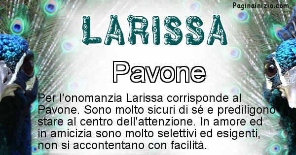 Larissa - Animale associato al nome Larissa