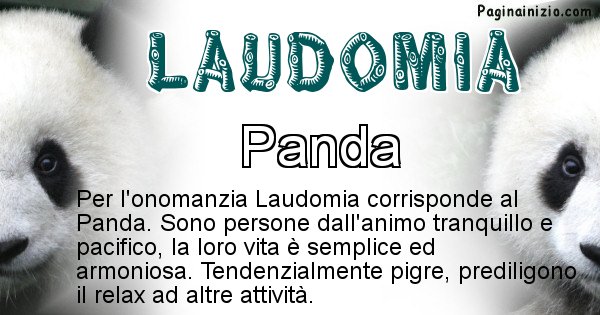 Laudomia - Animale associato al nome Laudomia