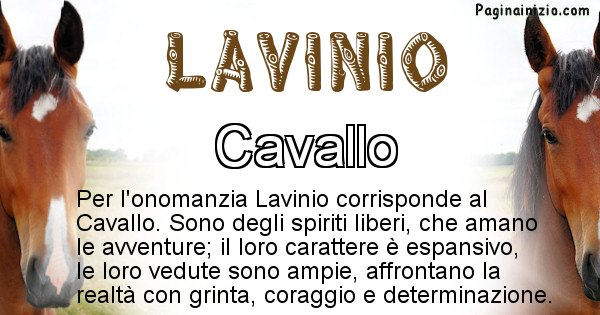 Lavinio - Animale associato al nome Lavinio