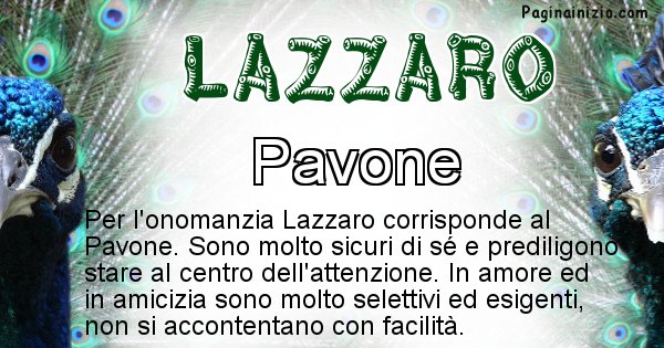 Lazzaro - Animale associato al nome Lazzaro