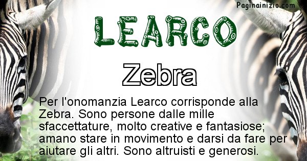 Learco - Animale associato al nome Learco