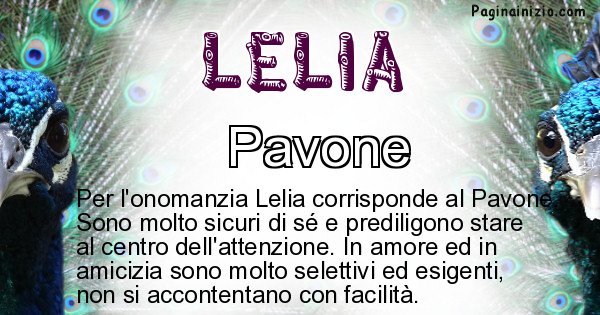 Lelia - Animale associato al nome Lelia