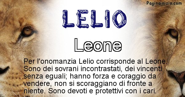 Lelio - Animale associato al nome Lelio