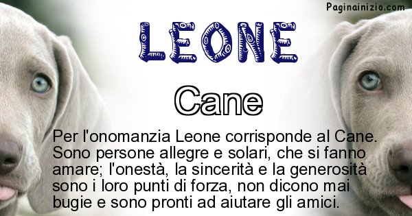 Leone - Animale associato al nome Leone