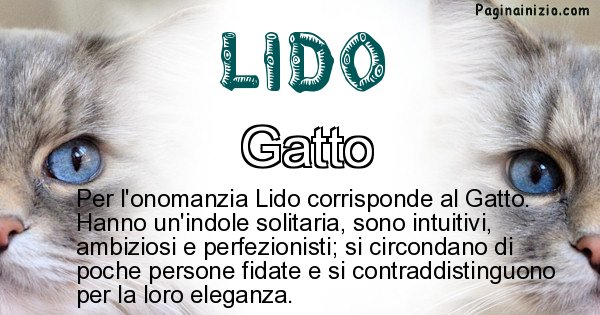 Lido - Animale associato al nome Lido