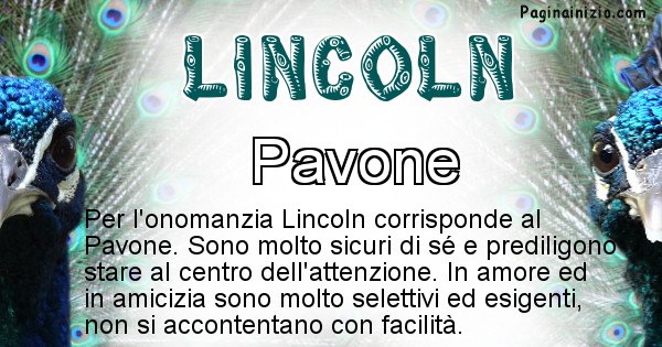 Lincoln - Animale associato al nome Lincoln