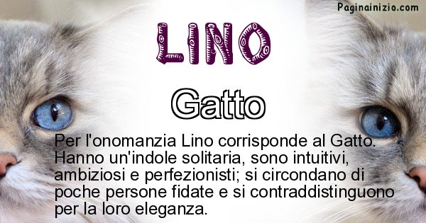 Lino - Animale associato al nome Lino