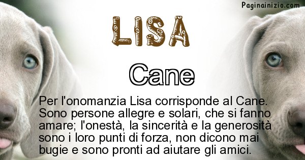 Lisa - Animale associato al nome Lisa