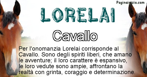 Lorelai - Animale associato al nome Lorelai