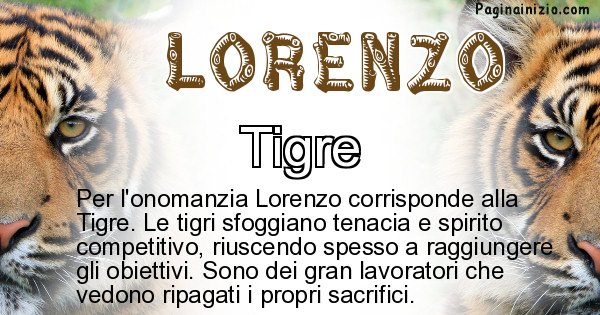 Lorenzo - Animale associato al nome Lorenzo