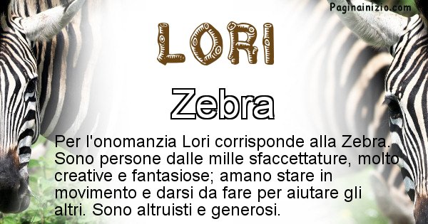 Lori - Animale associato al nome Lori