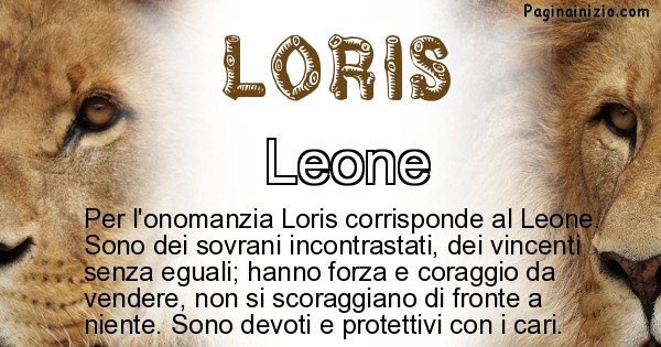 Loris - Animale associato al nome Loris
