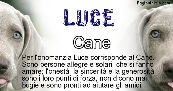 Luce - Animale associato al nome Luce